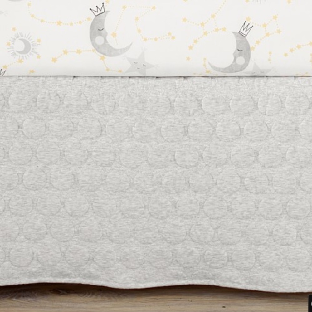 Pottery Barn Baby Jersey Dot Crib Skirt One Size